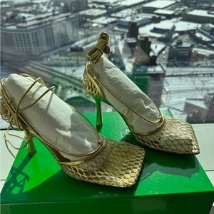 Bottega Veneta Stretched Lace-Up Sandals